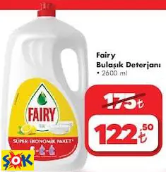 FAİRY BULAŞIK DETERJANI 2600 ML FAİRY BULAŞIK DETERJANI 2600 ML